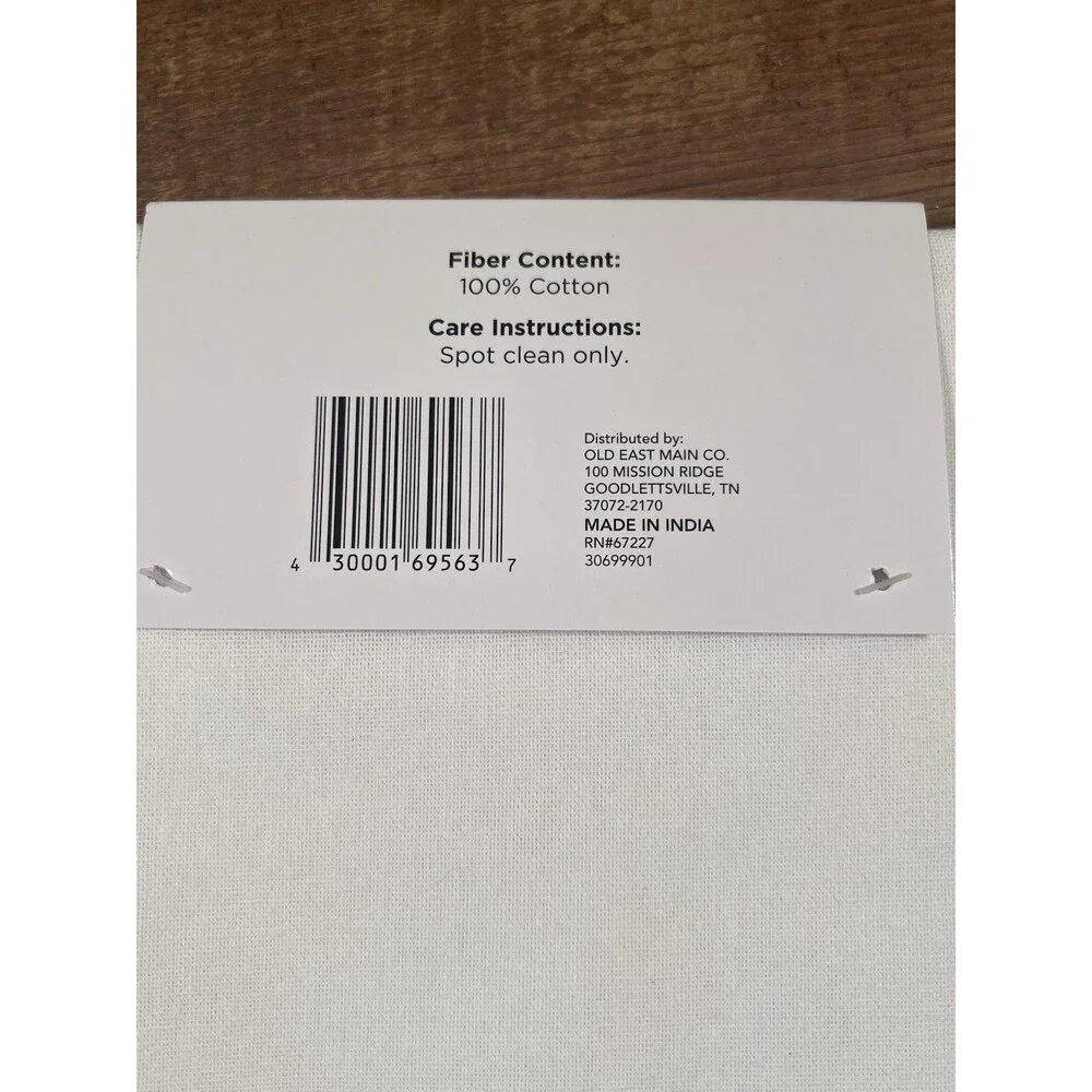 Home Style Rectangular Tablecloth 54 x 70 White/Black Stripe 100% Cotton